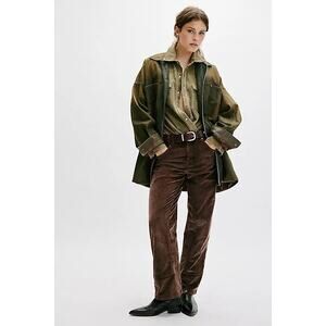 New FREE PEOPLE We The Free Risk Taker Cord Straight Jeans $128 SIZE 29 Brown